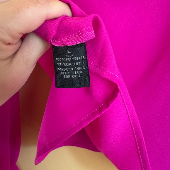 Jealous Tomato Pink Puff Sleeve Ruffled Blouse - Picture 6 of 9